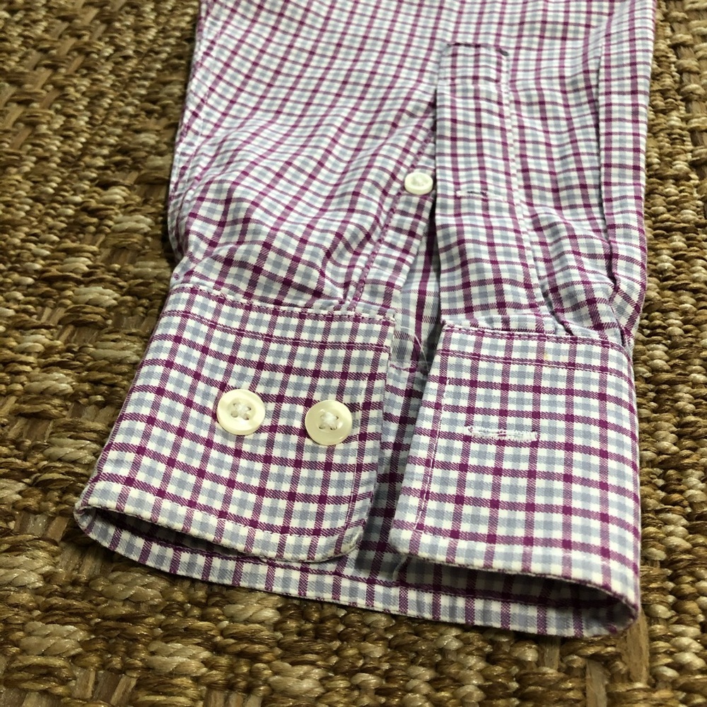 MICHAEL KORS Plaid Fuchsia‎ & Purple Shirt - Picture 11 of 11
